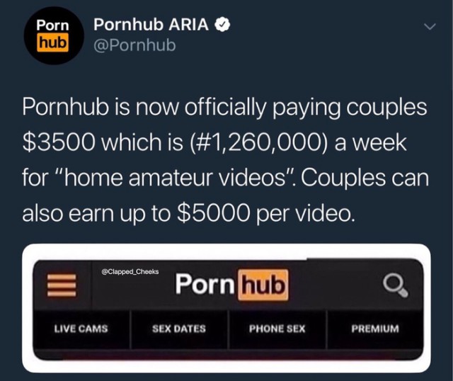 Pornhub дает возможность подзаработать