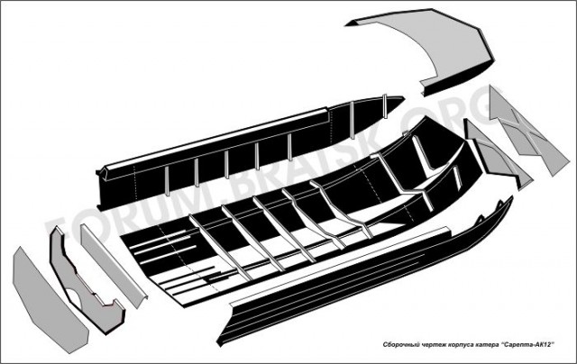 Постройка водометного катера на базе Сарепты
