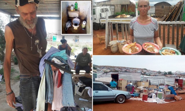 Южноафриканские пост-апартеидные "белые сквоттерские лагеря", где сотни семей живут в нищете