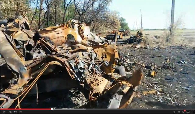 Разбитые позиции украинской армии на Донбассе