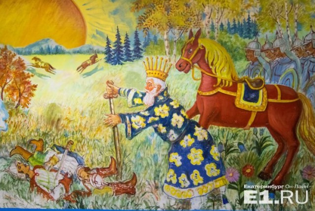 В Екатеринбурге сторож расписал школу картинами