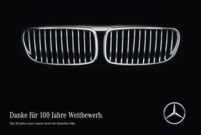 Mercedes vs. BMW - реклама от "заклятых друзей"