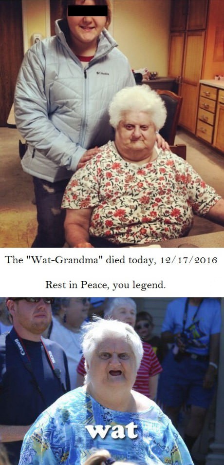 Легендарная бабуля вчера умерла