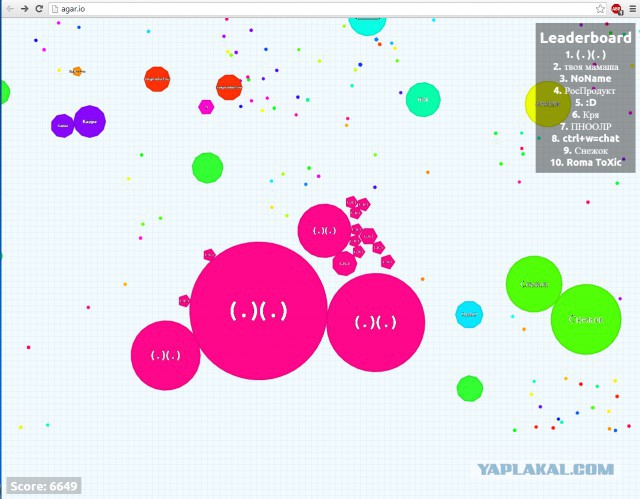 Симулятор жизни: agar.io