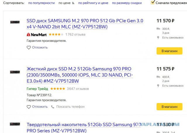 SSD m.2 Samsung 970 PRO NVMe 512Gb