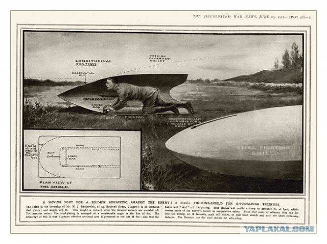 Подборка курьезных военных изобретений со страниц журналов времен Первой Мировой войны.