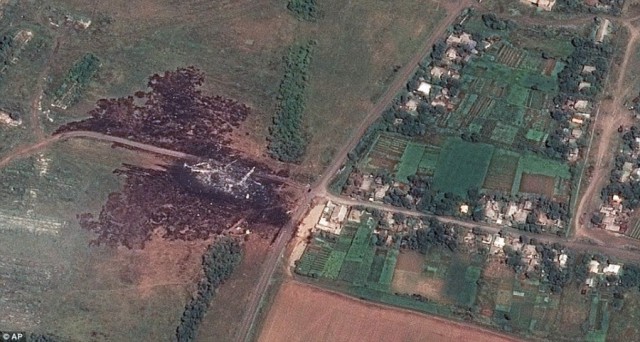 Аэрофотосъёмка места падения рейса MH17