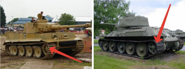 Почему у немецких танков ВОВ ведущее колесо спереди?