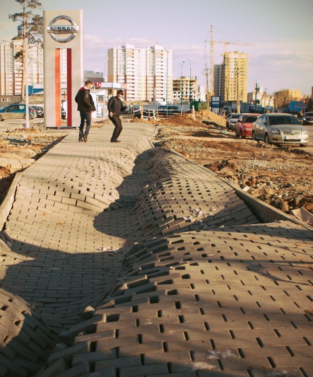 3D тротуар в Екатеринбурге