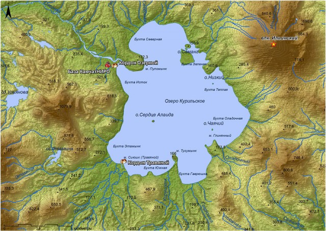 Курильское озеро на Камчатке