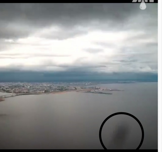 «Лахта Центр» показал восьмичасовую бурю над Петербургом за одну минуту