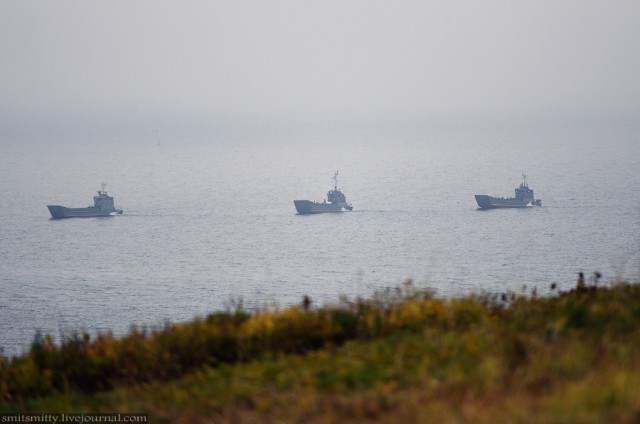 Высадка морского десанта во время тактического учения бригады морской пехоты ТОФ