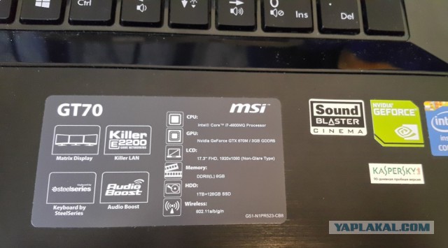 Продам ноутбук MSI GT70 2PC-1224 (Москва)