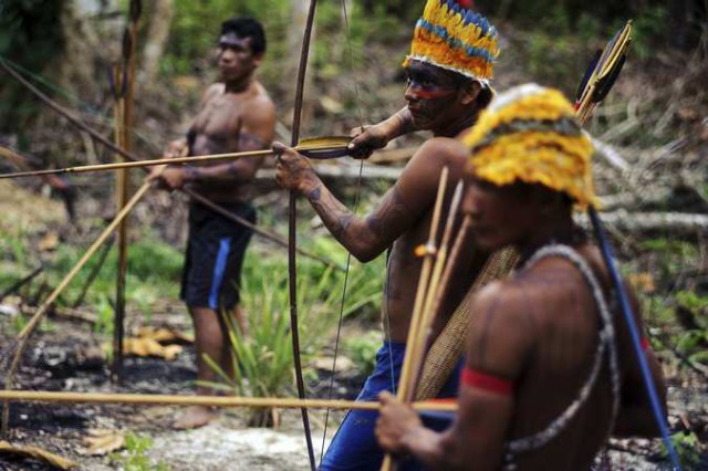 Племя Мундуруку освобождает свои земли от "диких"