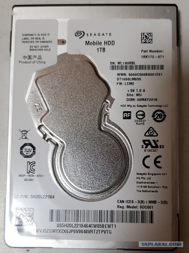 продам HDD Seagate 1Tb 2.5", почти новый