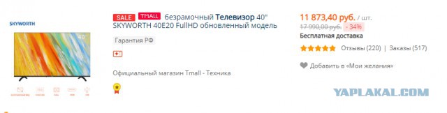 Какова реальная цена ЖК 40" б/у 11 лет?