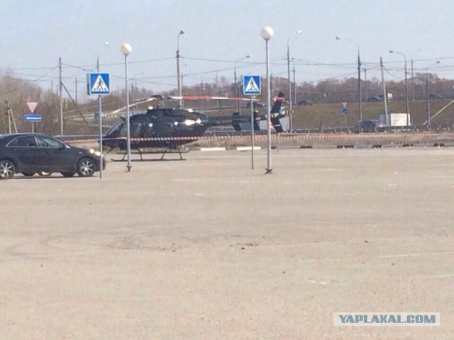Сердюков прилетел к магазину в Рязани на вертолете