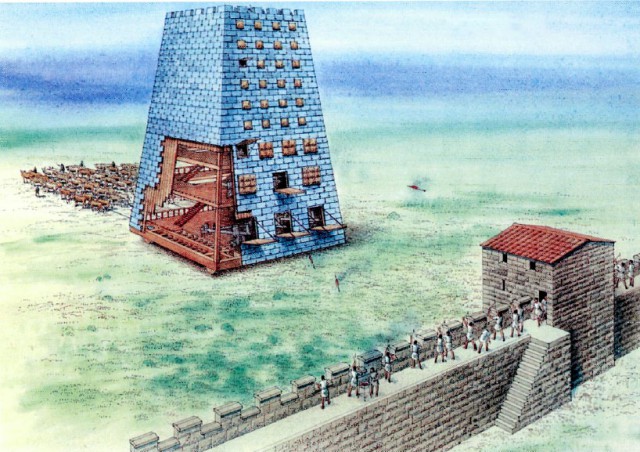 Взятие крепости: осадная башня
