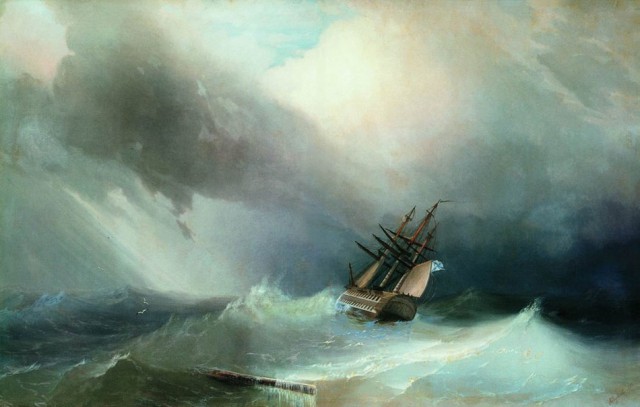Легендарная буря 1854 года в Крыму неподалеку от Балаклавы