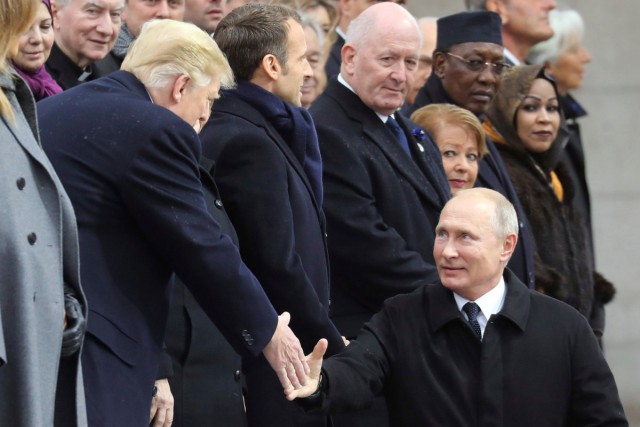 Путин и Трамп приехали на юбилей окончания Первой мировой войны