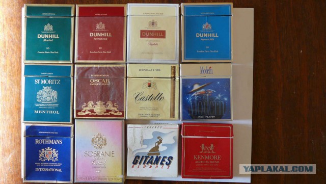 Коллекция пачек от сигарет