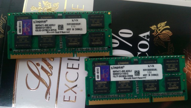 продам 2 планки по 8 Gb DDR3 SO-dimm Kingston (1333)