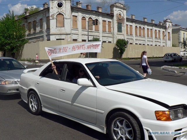 Самая массовая акция протеста на колесах в Чите