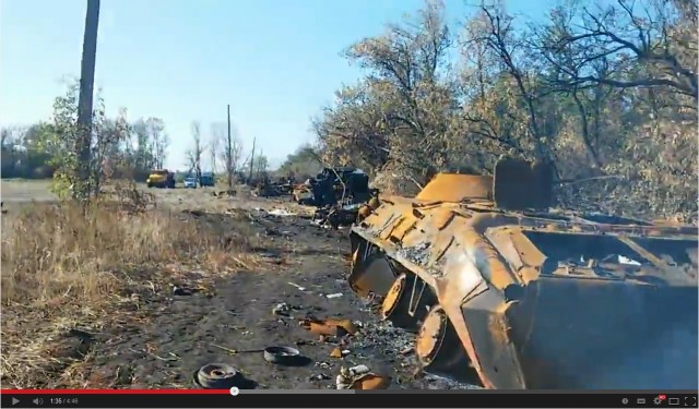 Разбитые позиции украинской армии на Донбассе