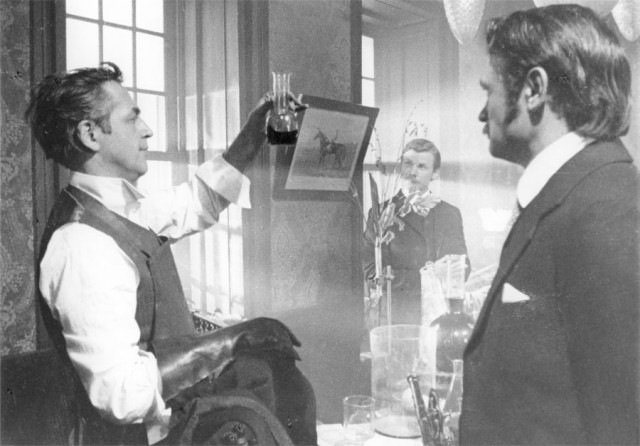 Василий Ливанов и Виталий Соломин на съёмках "Шерлока Холмса и доктора Ватсона". 1979 г.