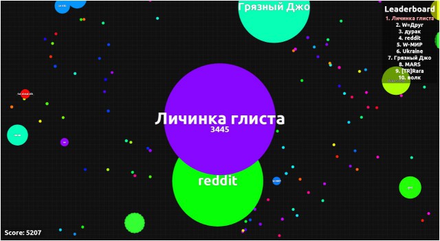 Симулятор жизни: agar.io