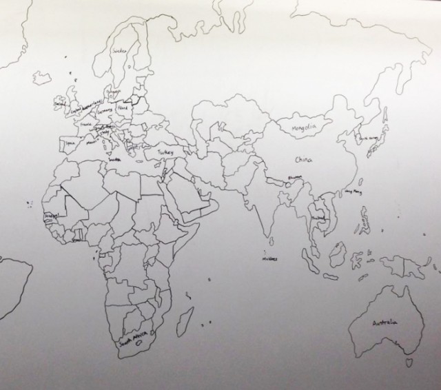 Мальчик-аутист нарисовал по памяти карту мира