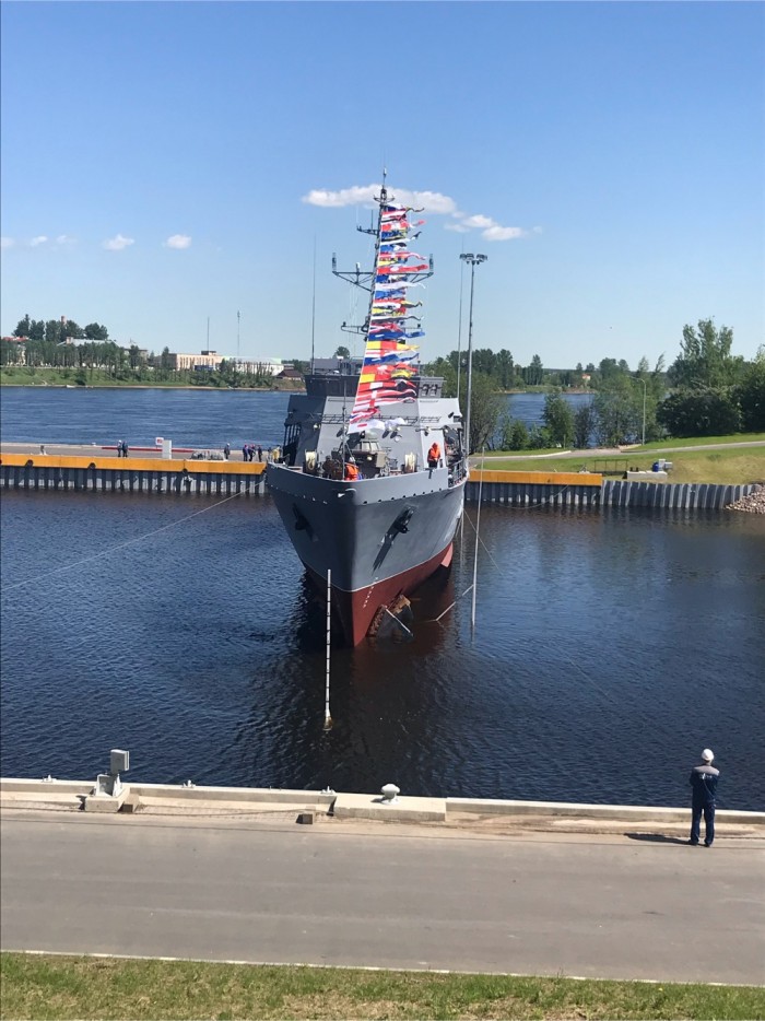 В Петербурге вывели из цеха новейший корабль ПМО «Яков Баляев»