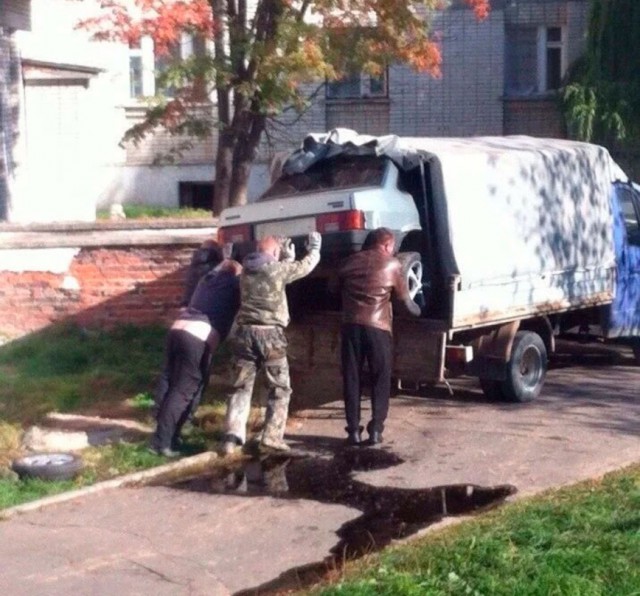 Забавные фотографии про грузовики и дальнобойщиков