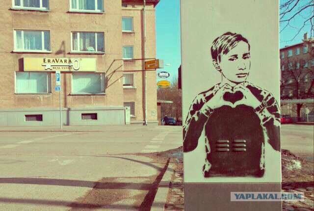 Граффити с юным Путиным
