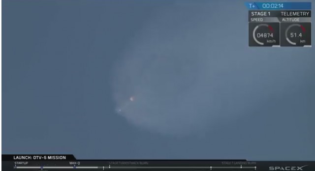 Запуск ракеты Falcon 9 c американским «мини-шаттлом»