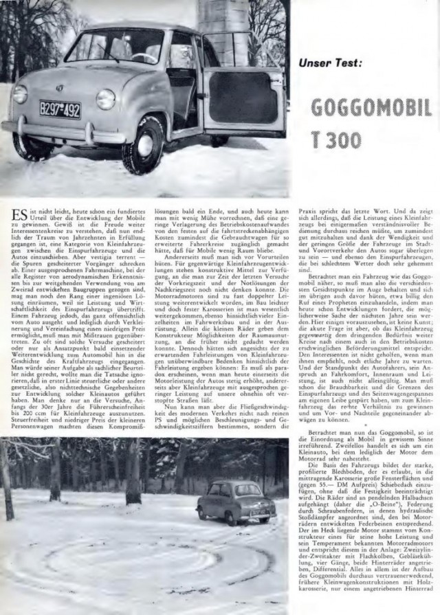 Glas, Goggomobil, Glaserati. Автоистория одной забытой марки