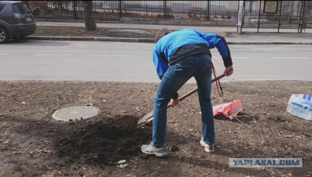 Мой метод борьбы с парковкой на газоне