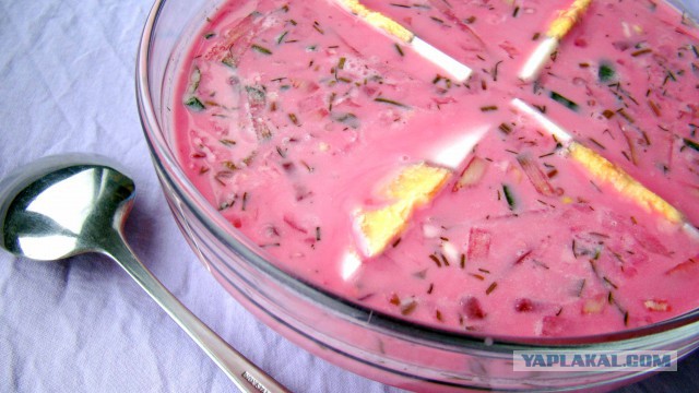 Холодный суп (шальтибарщай)