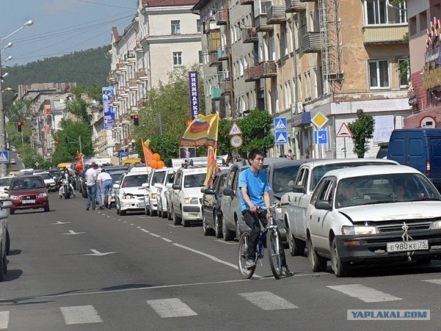 Самая массовая акция протеста на колесах в Чите