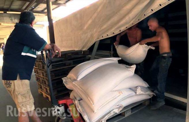 Российская гуманитарная колонна приехала в Луганск