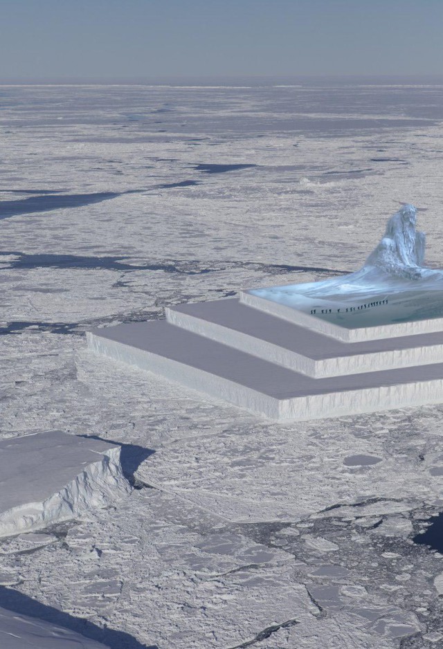 NASA сфотографировало айсберг идеальной формы