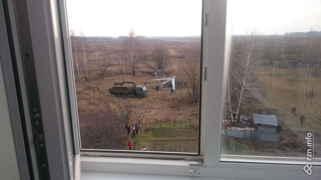 Военный беспилотник «Орион» рухнул вблизи жилых домов в Рязанской области 
