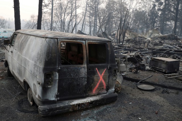 Фотографии последствий самого смертоносного пожара в Калифорнии