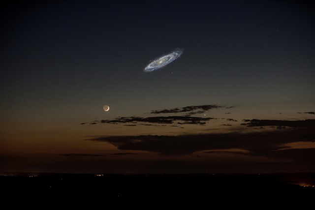 Как бы выглядело звёздное небо, если бы галактика Андромеды была ярче