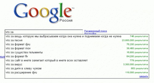 Приколы из Google