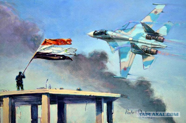 Су-30СМ в небе Сирии