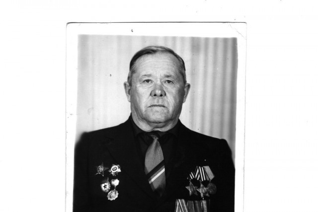 Мой дед, участник парада победы в 1945ом.