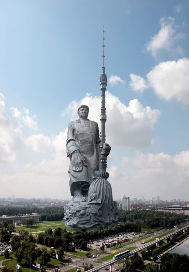 Проект памятника Юрию Лужкову от Зураба Церетели