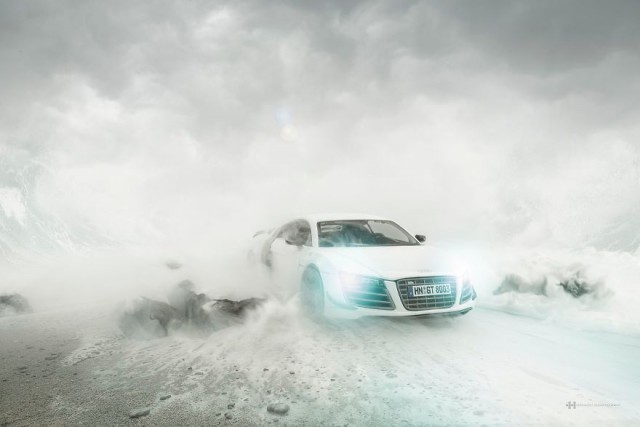 Шикарные рекламные фото спорткара Audi R8, сделанные с помощью игрушечной машинки