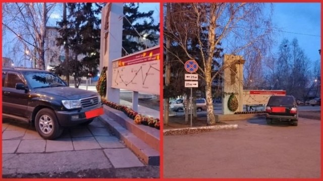 Пенсионерку на Land Cruiser привлекут к ответственности за парковку у мемориала ВОВ в Хакасии